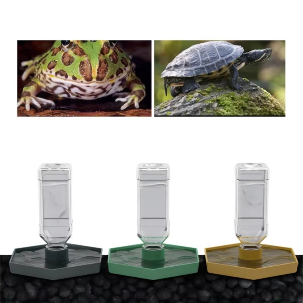 Water Dish Reptile - Feeding Supplies Automatic Turtle Food Bowl