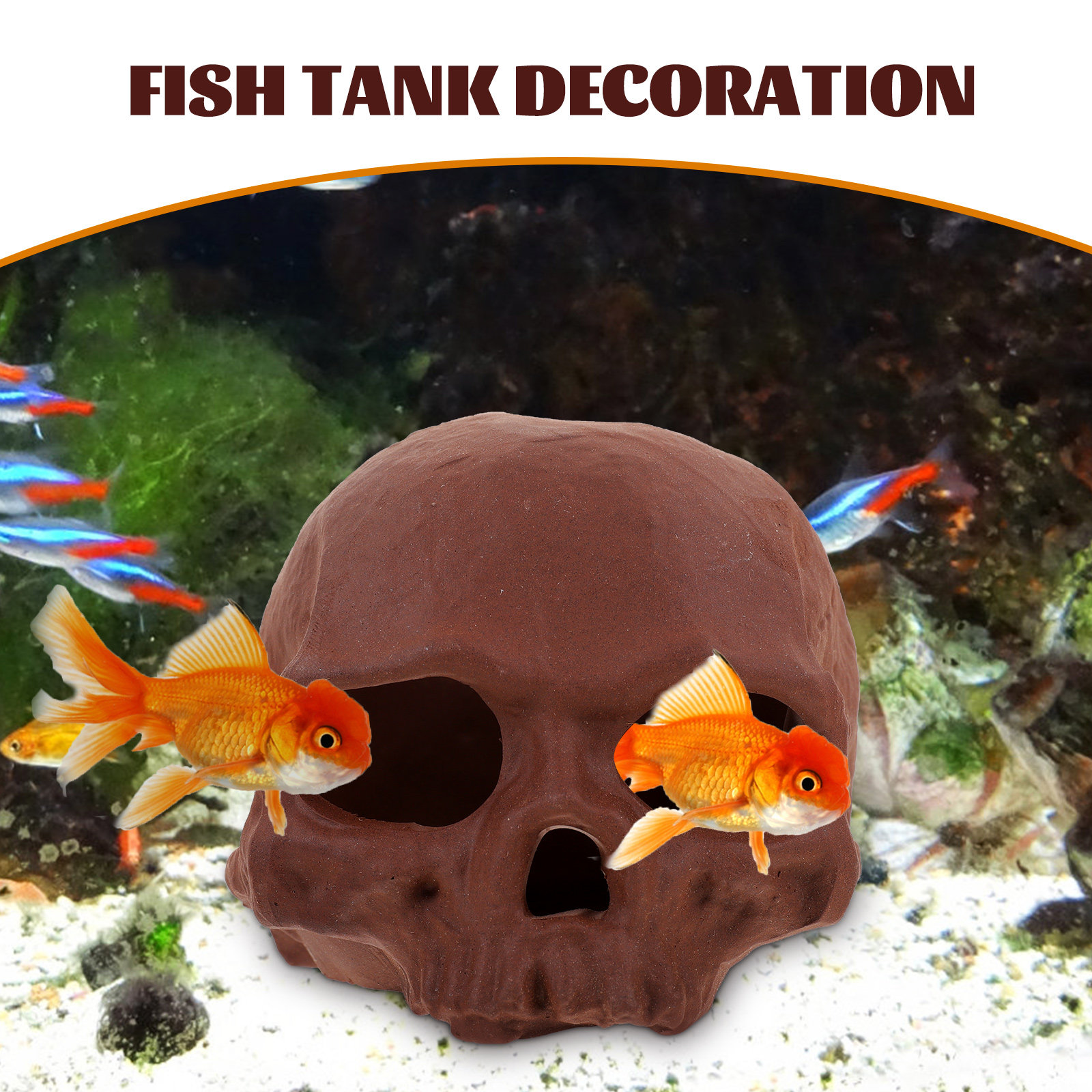 Ceramic Fish Tank Decoration S - Hide Cave Ceramic ulasan dan harga