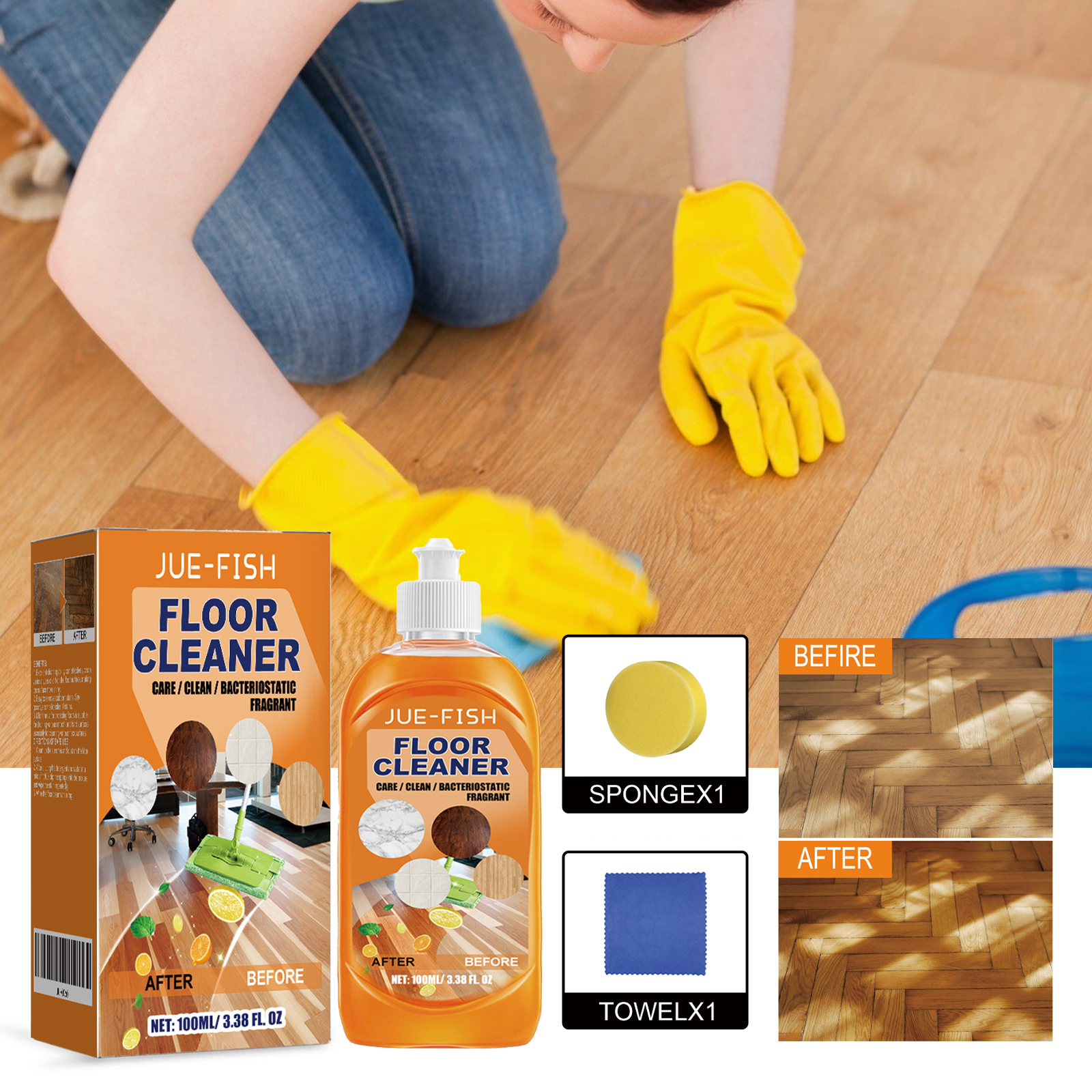 Jue Fish Floor Cleaner Set For - Ceramic Tile Floor ulasan dan harga