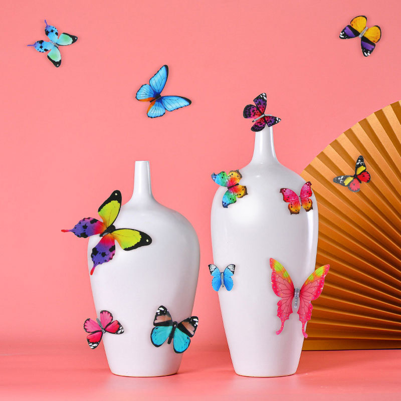 12Pcs 3D Butterfly Wall Sticke - Pvc Panel Background ulasan dan harga