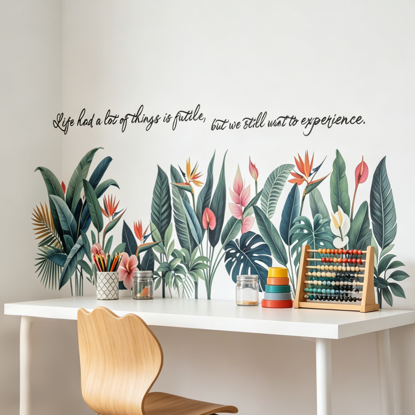 Tropical background wall stick - Pvc Panel Background ulasan dan harga