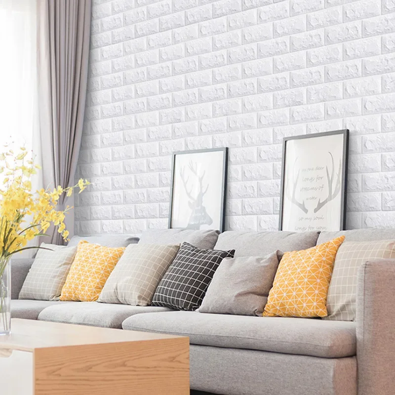 70cmx1/3/5/10M 3D Foam Brick W - Pvc Panel Background ulasan dan harga