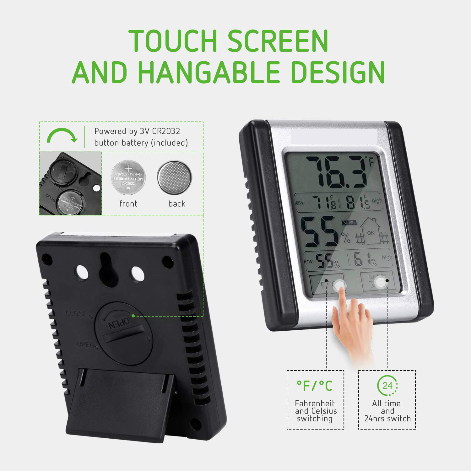 Digital Indoor Thermometer Hyg - Digital Hygrometer Probe ulasan dan harga