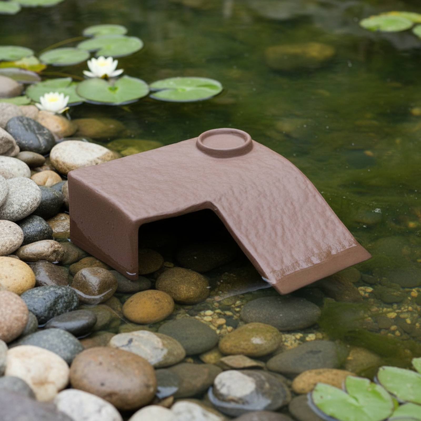 2 Pieces Turtle Basking Dock E - Hide Cave Ceramic ulasan dan harga