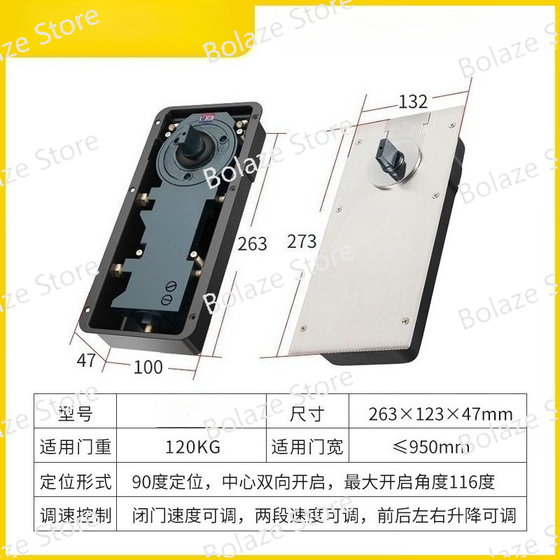 Glass Door Floor Spring 220B 1 - Glass Door Hinge ulasan dan harga