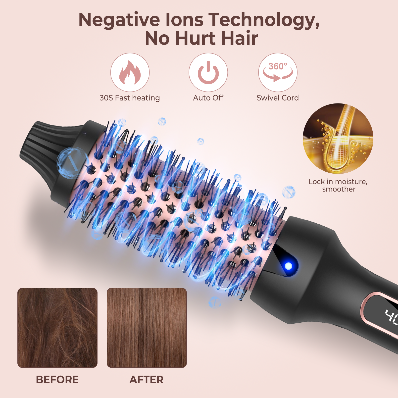 1.5 Inch Hair Curling Iron Bru - Ceramic Heat Emitter ulasan dan harga