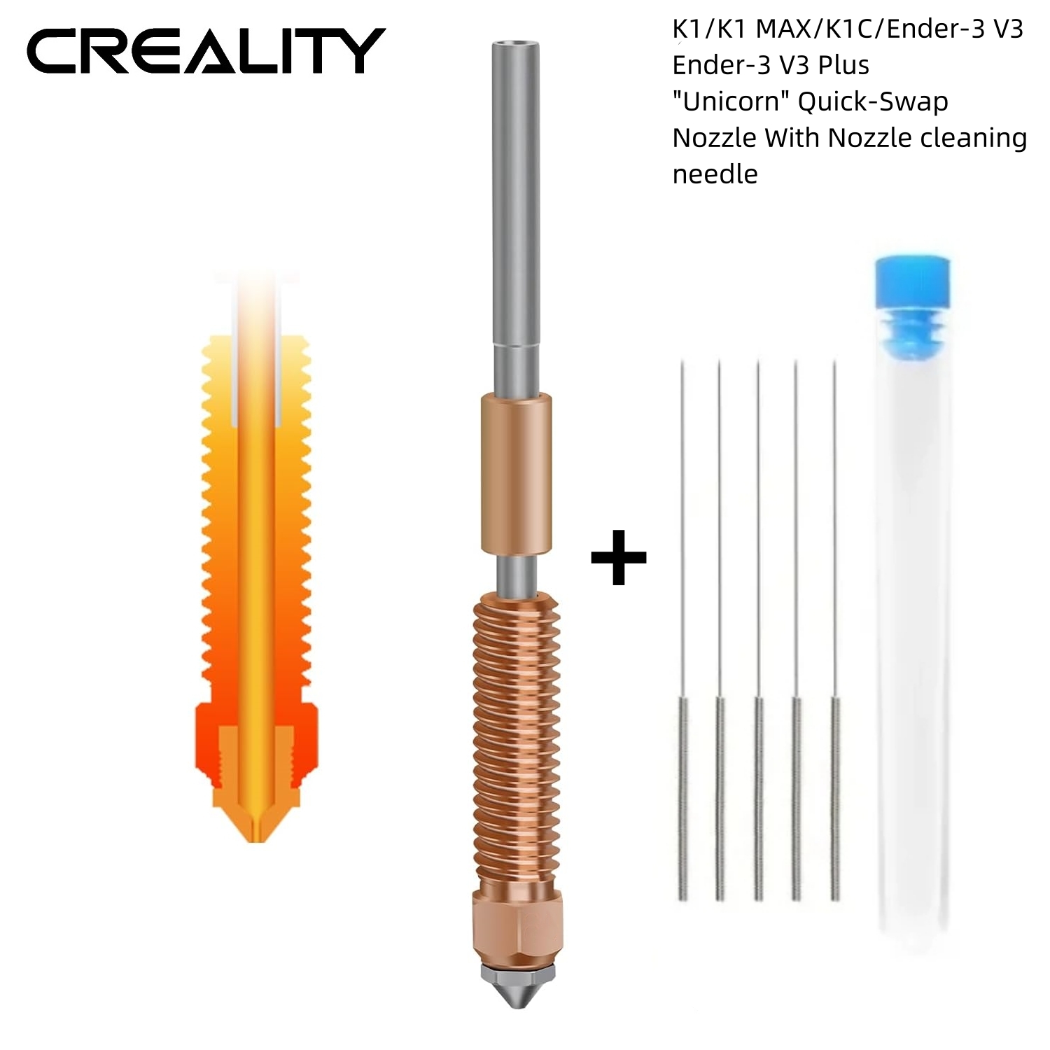 Creality K1C Nozzle Unicorn Qu - Ceramic Heat Emitter ulasan dan harga